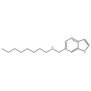 1H-Indole-6-methanamine, N-octyl- Structure