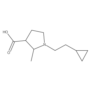 3-Pyrrolidinecarboxylic acid, 1-(2-cyclopropylethyl)-2-methyl- Structure