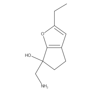 4H-Cyclopenta[b]furan-6-ol, 6-(aminomethyl)-2-ethyl-5,6-dihydro- Structure