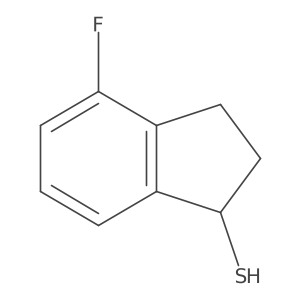 4-fluoro-2,3-dihydro-1H-indene-1-thiol结构式