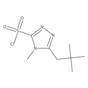 5-(2,2-Dimethylpropyl)-4-methyl-4H-1,2,4-triazole-3-sulfonyl chloride结构式