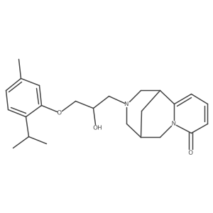 1,2,3,4,5,6-Hexahydro-3-[2-hydroxy-3-[5-methyl-2-(1-methylethyl)phenoxy]propyl]-1,5-methano-8H-pyrido[1,2-a][1,5]diazocin-8-one结构式