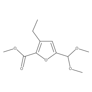 Methyl 5-(dimethoxymethyl)-3-ethylfuran-2-carboxylate结构式