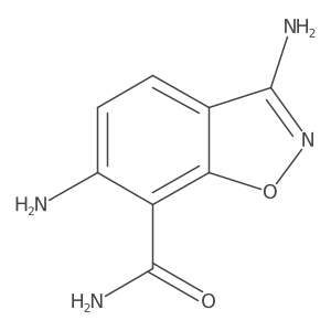 3,6-Diamino-1,2-benzisoxazole-7-carboxamide结构式