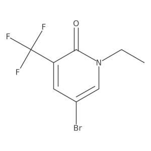 5-bromo-1-ethyl-3-(trifluoromethyl)pyridin-2(1H)-one结构式