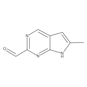 6-Methyl-7H-pyrrolo[2,3-d]pyrimidine-2-carbaldehyde结构式