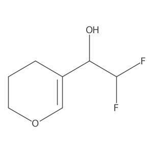 1-(3,4-dihydro-2H-pyran-5-yl)-2,2-difluoroethan-1-ol结构式
