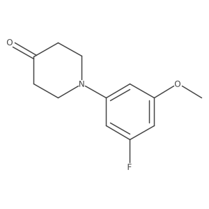 1-(3-Fluoro-5-methoxyphenyl)piperidin-4-one Structure