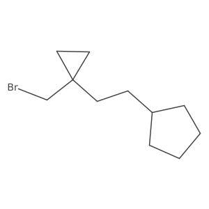 {2-[1-(Bromomethyl)cyclopropyl]ethyl}cyclopentane结构式