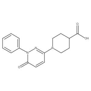 1-(6-Oxo-1-phenyl-1,6-dihydropyridazin-3-yl)piperidine-4-carboxylic acid Structure