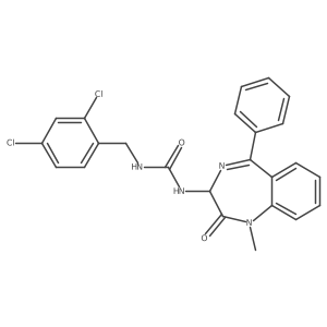 1-[(2,4-dichlorophenyl)methyl]-3-(1-methyl-2-oxo-5-phenyl-2,3-dihydro-1H-1,4-benzodiazepin-3-yl)urea Structure