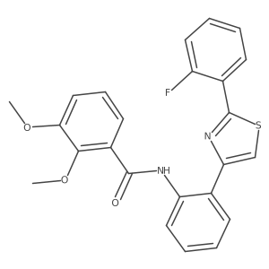 N-(2-(2-(2-fluorophenyl)thiazol-4-yl)phenyl)-2,3-dimethoxybenzamide结构式