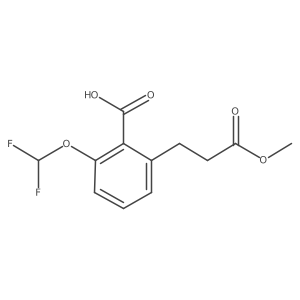 2-(Difluoromethoxy)-6-(3-methoxy-3-oxopropyl)benzoic acid结构式