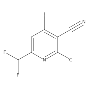 2-Chloro-6-(difluoromethyl)-4-iodonicotinonitrile Structure