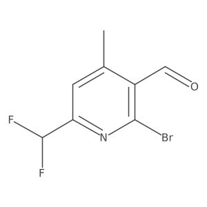 2-Bromo-6-(difluoromethyl)-4-methylnicotinaldehyde Structure