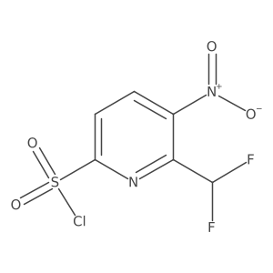 2-(Difluoromethyl)-3-nitropyridine-6-sulfonyl chloride Structure