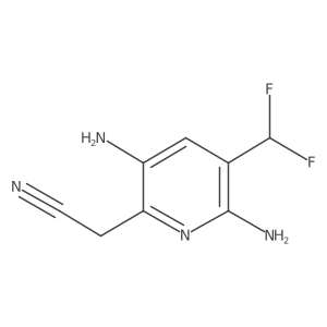 2-[3,6-diamino-5-(difluoromethyl)-2-pyridyl]acetonitrile Structure