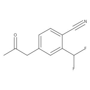 2-(Difluoromethyl)-4-(2-oxopropyl)benzonitrile结构式