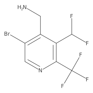 (5-Bromo-3-(difluoromethyl)-2-(trifluoromethyl)pyridin-4-yl)methanamine结构式