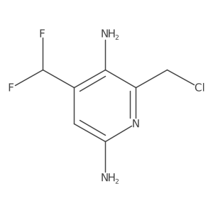 2-(Chloromethyl)-3,6-diamino-4-(difluoromethyl)pyridine Structure
