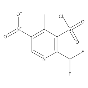 2-(Difluoromethyl)-4-methyl-5-nitropyridine-3-sulfonyl chloride结构式