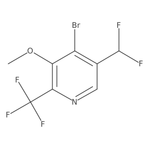 4-Bromo-5-(difluoromethyl)-3-methoxy-2-(trifluoromethyl)pyridine Structure