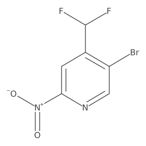 5-Bromo-4-(difluoromethyl)-2-nitropyridine Structure
