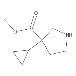 Methyl 3-cyclopropylpyrrolidine-3-carboxylate结构式