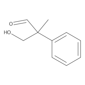 3-Hydroxy-2-methyl-2-phenylpropanal结构式