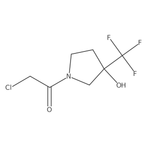 2-Chloro-1-(3-hydroxy-3-(trifluoromethyl)pyrrolidin-1-yl)ethan-1-one结构式