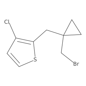 2-{[1-(Bromomethyl)cyclopropyl]methyl}-3-chlorothiophene结构式