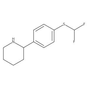 2-{4-[(Difluoromethyl)sulfanyl]phenyl}piperidine结构式