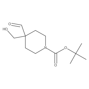 tert-Butyl 4-formyl-4-(hydroxymethyl)piperidine-1-carboxylate结构式
