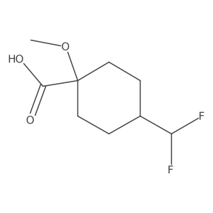 4-(Difluoromethyl)-1-methoxycyclohexane-1-carboxylic acid结构式