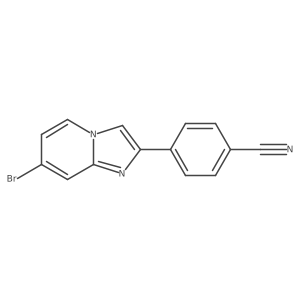 4-(7-Bromoimidazo[1,2-a]pyridin-2-yl)benzonitrile结构式