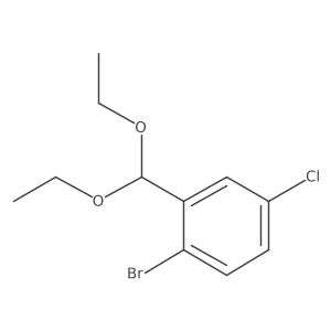 1-Bromo-4-chloro-2-(diethoxymethyl)benzene结构式