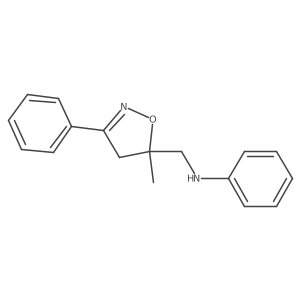 N-((5-Methyl-3-phenyl-4,5-dihydroisoxazol-5-yl)methyl)aniline Structure
