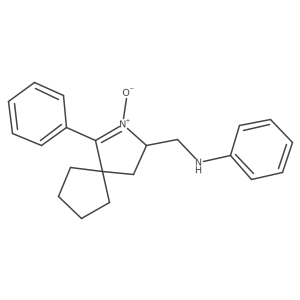 1-Phenyl-3-((phenylamino)methyl)-2-azaspiro[4.4]non-1-ene 2-oxide结构式
