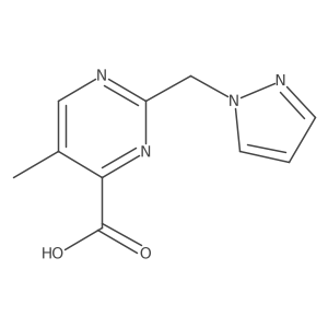 5-methyl-2-[(1H-pyrazol-1-yl)methyl]pyrimidine-4-carboxylic acid结构式
