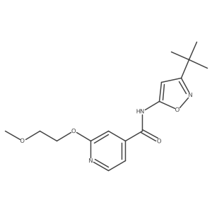 N-(3-(tert-butyl)isoxazol-5-yl)-2-(2-methoxyethoxy)isonicotinamide结构式