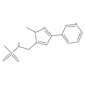 N-((1-methyl-3-(pyridin-3-yl)-1H-pyrazol-5-yl)methyl)methanesulfonamide Structure