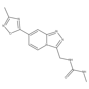 1-Methyl-3-((7-(3-methyl-1,2,4-oxadiazol-5-yl)-[1,2,4]triazolo[4,3-a]pyridin-3-yl)methyl)urea结构式