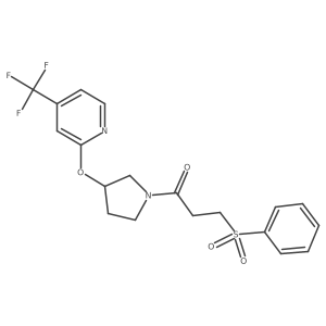 3-(Phenylsulfonyl)-1-(3-((4-(trifluoromethyl)pyridin-2-yl)oxy)pyrrolidin-1-yl)propan-1-one Structure