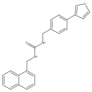1-((6-(Furan-3-yl)pyridin-3-yl)methyl)-3-(naphthalen-1-ylmethyl)urea结构式
