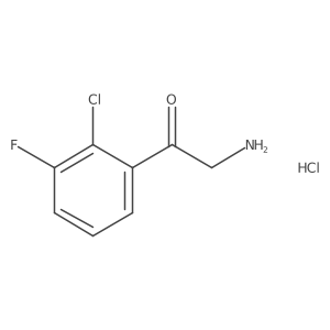 2-Amino-1-(2-chloro-3-fluorophenyl)ethan-1-one hydrochloride结构式