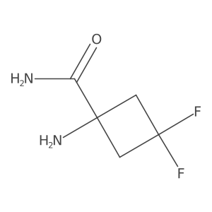 1-Amino-3,3-difluorocyclobutane-1-carboxamide结构式