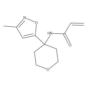 N-[4-(3-methyl-1,2-oxazol-5-yl)oxan-4-yl]prop-2-enamide结构式