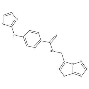 4-(thiazol-2-yloxy)-N-(thiazolo[3,2-b][1,2,4]triazol-6-ylmethyl)benzamide Structure