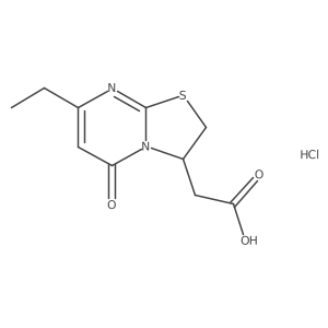 2-{7-ethyl-5-oxo-2H,3H,5H-[1,3]thiazolo[3,2-a]pyrimidin-3-yl}acetic acid hydrochloride结构式