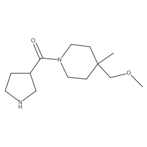 (4-(Methoxymethyl)-4-methylpiperidin-1-yl)(pyrrolidin-3-yl)methanone结构式